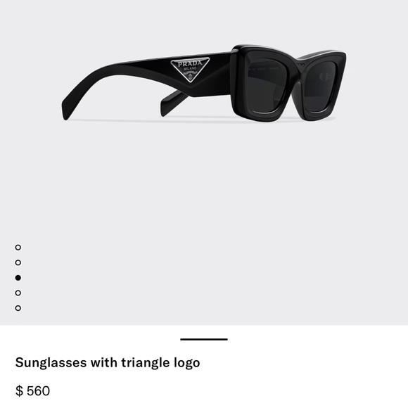 Prada sunglasses black with triangle logo - Picture 5 of 5